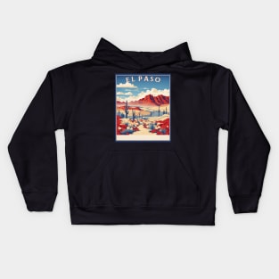 El Paso Texas United States of America Tourism Vintage Poster Kids Hoodie